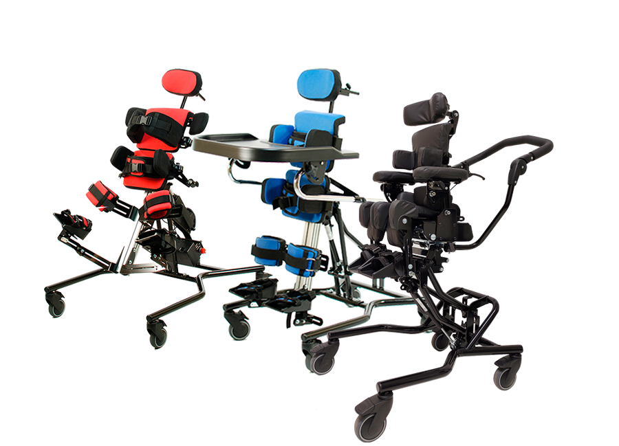 Versatile standing frames and adaptive seating Timoteos